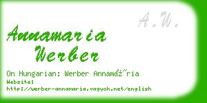 annamaria werber business card